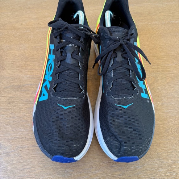 Hoka One One Rocket X Mens Size 12 Zest Pack Running Shoes 1113532 Black - Picture 2 of 7
